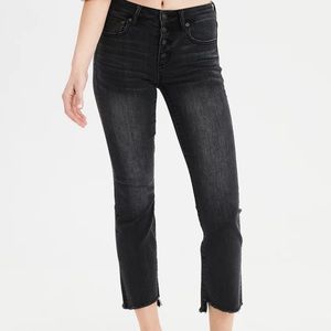American Eagle High Rise Crop Flare Jeans